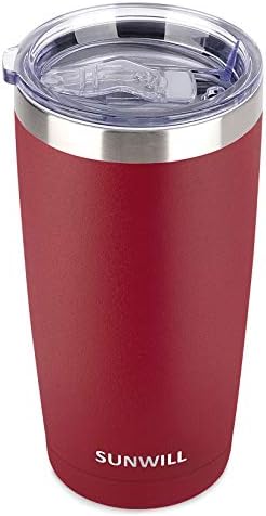 SUNWILL Coffee Tumbler, 20 oz Insulated Travel Mug Stainless Steel by SUNWILL
