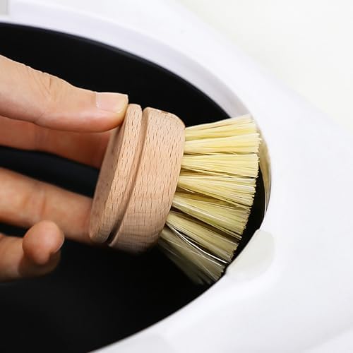 Wooden Washing Up Brush, 4PCS Replacement Brush Heads for Eco Dish Brush, Eco Bamboo Dish Brush, Natural Dish Brush, Kitchen Eco Bamboo Scrubber Brushes for Washing and Cleaning - Image 6