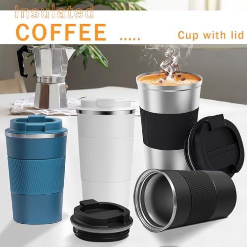 Insulated Travel Coffee Mug, Stainless Steel Coffee Cup with Leakproof Lid - Image 6
