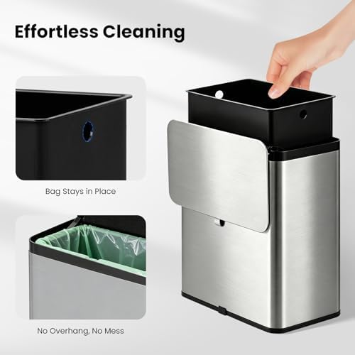 Kitchen Compost Bin with Lid, 2.1 Gal Countertop & Under Sink Trash Can - Image 5