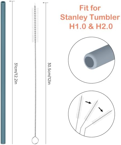Tomorotec 7PCS Silicone Drinking Straws Fit for Stanley 40 oz 30 oz Tumbler - Image 4