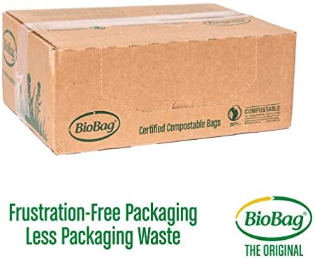 BioBag (USA) The Original Compostable Bag, 64 Gallon, 60 Count, 100% Certified Compostable Trash Bag Liners for Food Waste, Extra Strong and Durable, Trash Bag - Image 2