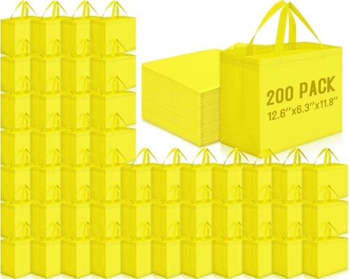 Windyun Reusable Grocery Bags Non Woven with Handles by Windyun