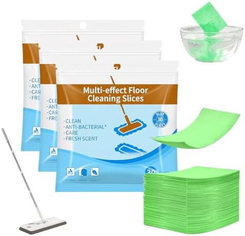 Multi-Effect Floor Clean Tablets, 2026 Upgraded Floor Cleaner Tablets, Multi-Surface Cleaner, Dissolvable Pre-Measured Deep Cleaning Cleaning Solution for Tile & Vinyl Floors (Green 90PCS) by Byblack