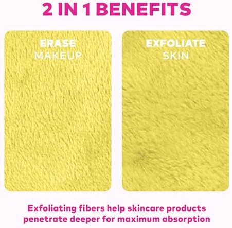 The Original MakeUp Eraser 7-Day Set, Erase All Makeup With Just Water, Including Waterproof Mascara, Eyeliner, Foundation, Lipstick, Sunscreen, and More! Limoncello, 7ct. - Image 6
