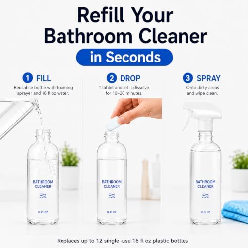 flowcheer Foaming Bathroom Cleaner Tablets, 12 Tablets - Image 4