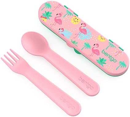 Bentgo Kids Plastic Utensil Set with Fork, Spoon, & Storage Case by Unknown