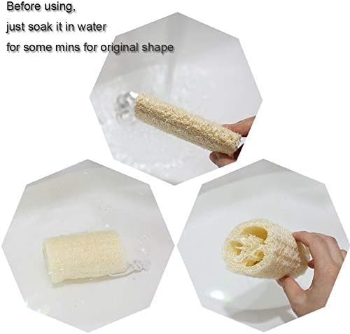 Loofah Body Scrubber Sponge 6-Pack - Natural Exfoliating Sponges for Bath & Shower, Biodegradable Luffa for Smooth & Glowing Skin, Spa Gift Set, Dye-Free, Vegan - Image 6