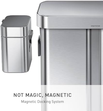 simplehuman Compost Caddy, Detachable and Countertop Bin, 4 Liter / 1.06 Gallon, Brushed Stainless Steel - Image 4