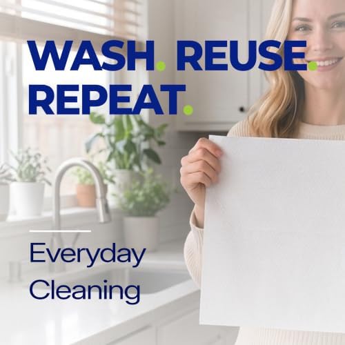 CLEANWRAP Reusable Dishcloths for Kitchen & Cleaning, Washable, 25 Pcs - Image 2