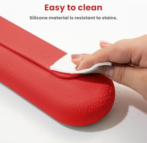 Silicone Electric Toothbrush Travel Case, Manual Toothbrush Travel Cover for Men and Women,Toothbrush Holder for Travel,Gym and More, Fits Most Manual and Electric Toothbrushes - Red - Image 4