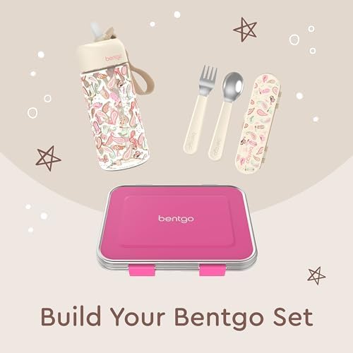 Bentgo Kids Stainless Steel Utensil Set - Reusable Fork, Spoon & Storage Case, PFAS- & BPA-Free, Easy-Grip Handles, Lightweight, Dishwasher Safe, School Lunch, Travel & Outdoors (NEW Cowgirl Dreams) - Image 6