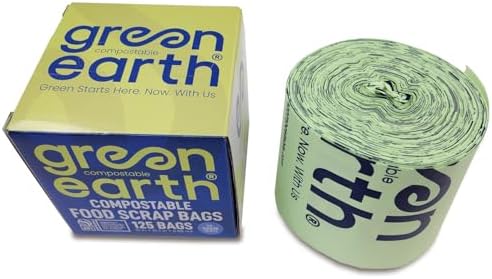 Green Earth Compostable Bags for Countertop Compost Bins, 1.2 Gallon (4.5L), Extra Thick 0.68 Mil, Leak-Proof & Odor Control, 125-Count, ASTM D6400, BPI (US) & OK Compost Home (EU) Certified - Image 4