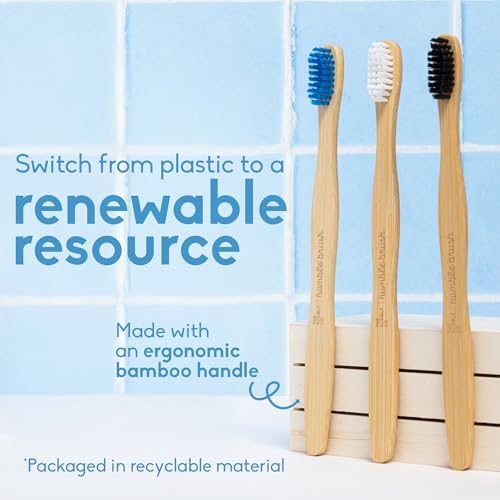 The Humble Co. Bamboo Toothbrushes, BPA Free, Soft Bristles (5 Pack) - Image 4