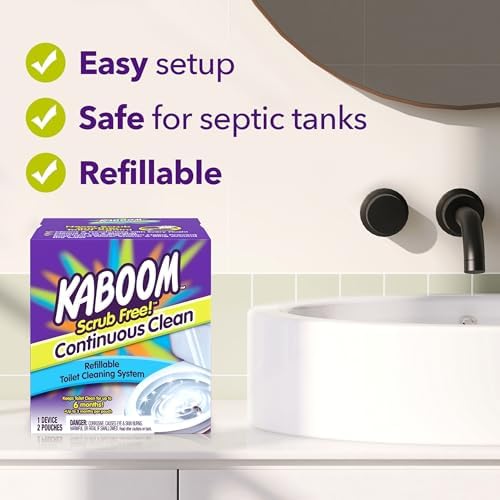 Kaboom Scrub Free! Toilet Bowl Cleaner System with 2 Refills - Image 2