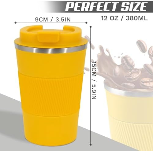 Vacuum Insulated Stainless Steel Travel Coffee Mug,Leak Proof Cup with Lid - Image 4