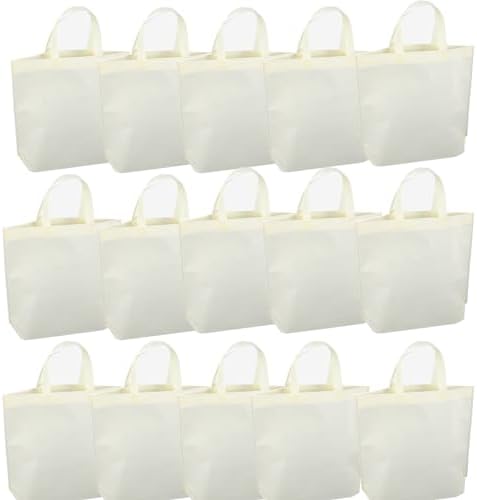 36-Pack Tote Bags Multipurpose Reusable Grocery Bag (Beige Color 36 Pack) by Unknown