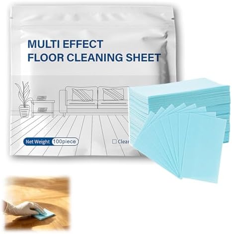 Multiple Effect the Floor Clean- 100 Piece, 2026 New Dissolvable Floor Clean Tablets for Mopping, Remove stubborn stains, Multiple Effect Floor Cleaner Tablet Sheets for All Floors (Blue) by Unknown