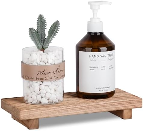 Bathroom Tray Farmhouse Decor Kitchen Soap Holder, 10" * 4.5" Brown by zoocatia