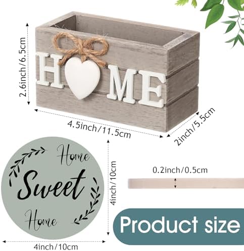 Queekay House Warming Gifts New Home Farmhouse Coasters Set of 6, Peach - Image 2