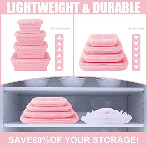 3 Set Silicone Food Storage Containers With Lids, Lunch Box - Image 5