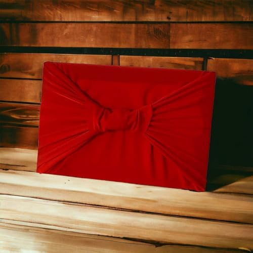 SHIKIWRAP Reusable Furoshiki Gift Wrap, 18-Inch, Bright Red - Image 2