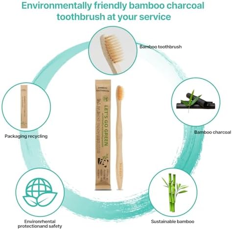 100 Pack Bamboo Toothbrushes Bulk, Individually Wrapped, BPA Free Soft Bristles Toothbrush for Adults, ECO Friendly Toothbrushes for Home Hotel Trips Travel Disposable Toothbrsuh (Primals Toothbrush) - Image 5