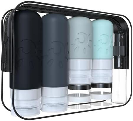 Zafit 18 Pack travel Bottles for Toiletries, TSA Approved Silicone Travel Containers Leak Proof Refillable Travel Accessories for Shampoo Conditioner Lotion Body Wash(Multicolored A) by ZAFIT