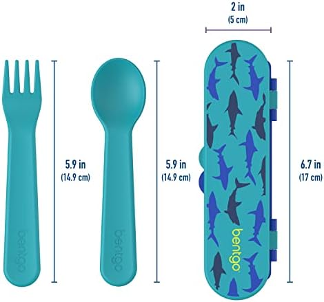 Bentgo Kids Plastic Utensil Set with Fork, Spoon, & Storage Case - Image 5