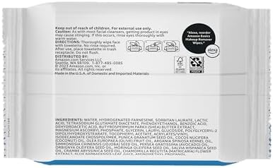 Amazon Basics Makeup Remover Wipes, Formulated without Fragrance and Alcohol-Free, Gentle Cleansing, Removes Waterproof Mascara, Dermatologist Tested, 25 Count, Pack of 6 - Image 2