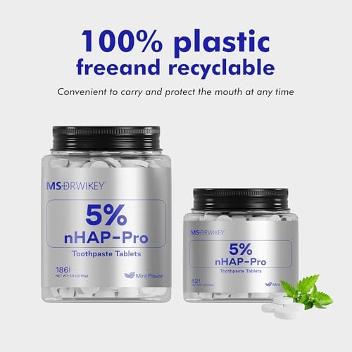 MSDRWIKEY Fluoride‑Free Toothpaste Tablets, 5% nHAP‑Pro Chewable Toothpaste Tabs, Zero‑Waste Travel Oral Care Tablets for Adults, Mint Flavor - Image 7