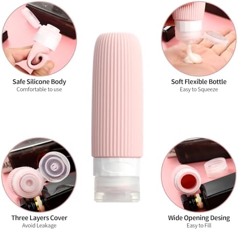 Mrsdry 16 Pack Travel Bottles for Toiletries, Oversize Silicone Travel Containers jar for Toiletries, Leak Proof Refillable Liquid Shampoo And Conditioner Travel Essentials toiletry Bottles - Image 2