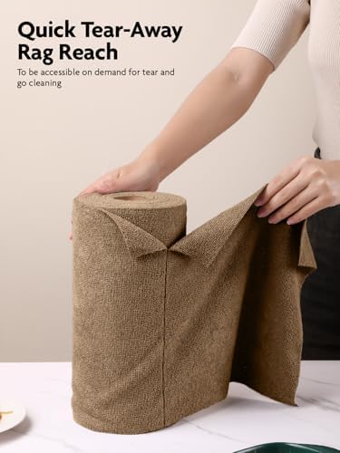 Fantasticlean Microfiber Cleaning Cloth Roll- 40 Sheets, 12" x 12" (Tan) - Image 2
