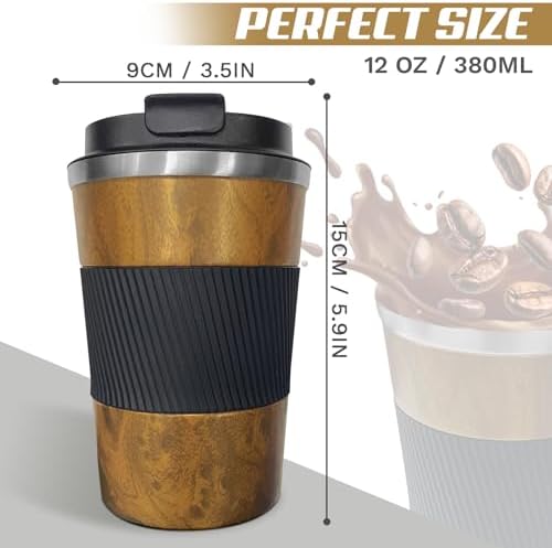 Vacuum Insulated Stainless Steel Travel Coffee Mug,Leak Proof Cup with Lid - Image 4