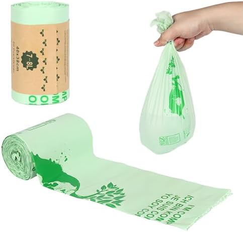 Handle Tie Compostable Food Scrap Bags For Counter Top Compost Bin, Small Compost Bags, 100 Count, 10 Liter Small Kitchen Food Scrap Waste Bags for Compost by Unknown