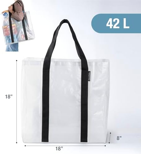 CleverMade Storage Tote - 42L - Transparent (2PK) - Image 3