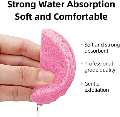 50-Count Compressed Facial sponges for Daily Facial Cleaning,Pink - Image 5