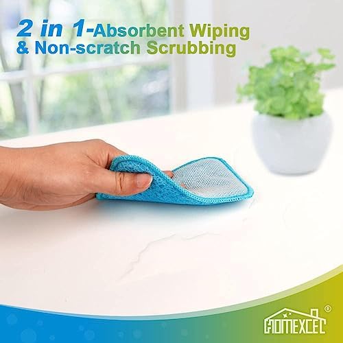 HOMEXCEL 12PK Scrub&Wipe Cloths, Dual-Sided Non-Scratch Sponges for Kitchen - Image 4