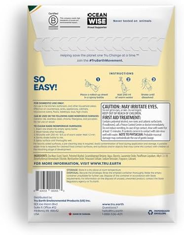 Tru Earth Multi-Surface Cleaner Eco-Strips, Lemon Fresh, 8 Strips - Image 2