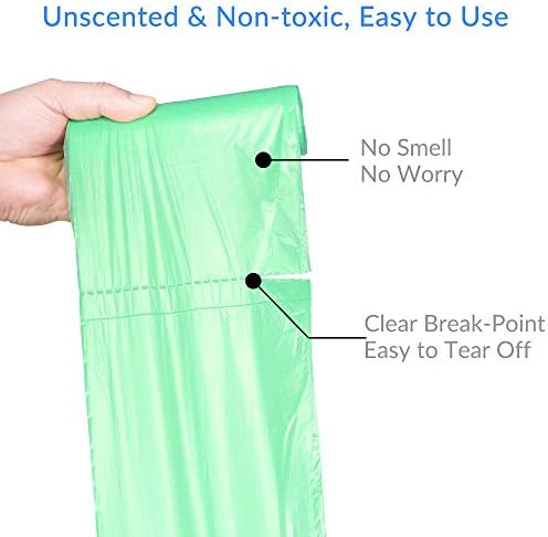 Jaoul Trash Bags 13 Gallon, Small Garbage Bags, Strong & Unscented Trash Bags for Kitchen, Bathroom, Office, Restroom, Car, Green, 60 Counts - Image 5
