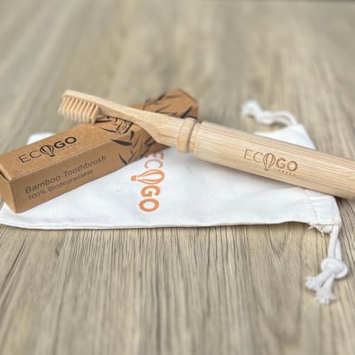 Foldable Bamboo Toothbrush with BPA-Free Soft Bristles | Eco-Friendly, Travel-Sized, Reusable Compact Case, Biodegradable Recycled Packaging - Image 5