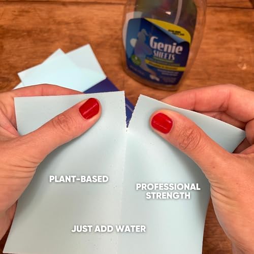 Genie Sheets Glass & Mirror Cleaner | 1 Bottle with Foaming Sprayer + Concentrate Makes 6 24oz Refills | Professional-Strength | Just Add Water | Sustainable EcoFriendly Plant-Based - Image 5