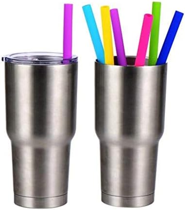 tifanso 14PCS 10" Extra Wide Reusable Silicone Straws for 20/30oz Tumblers - Image 7