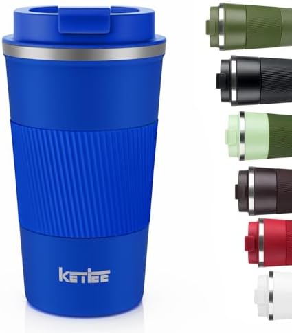 KETIEE Travel Coffee Mug 12oz: Insulated Travel Mug with Leakproof Lid by KETIEE