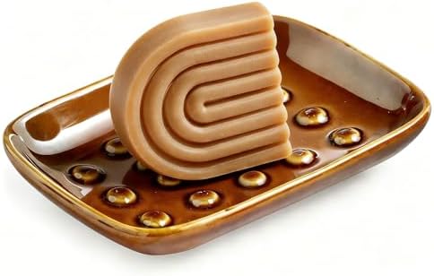 Miamolo Soap Dish for Shower, Soap Holder with Raised Pattern Keep Soap Dry by Miamolo