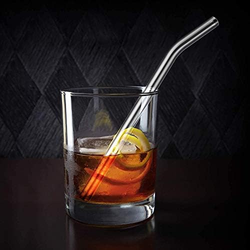 HeykirHome 6-Pack Reusable Glass Straw-Transparent,Size 8''x10 MM,Including 3 Straight and 3 Bent with 2 Cleaning Brush- Perfect For Smoothies, Tea, Juice-Clear - Image 4