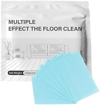 100 Pieces Floor Cleaning Tablets Multi-Effect Floor Cleaning Sheets Concentrated Cleaner Water Soluble Floors Cleaner for Hardwood Tile Laminate Deep Cleans by Unknown