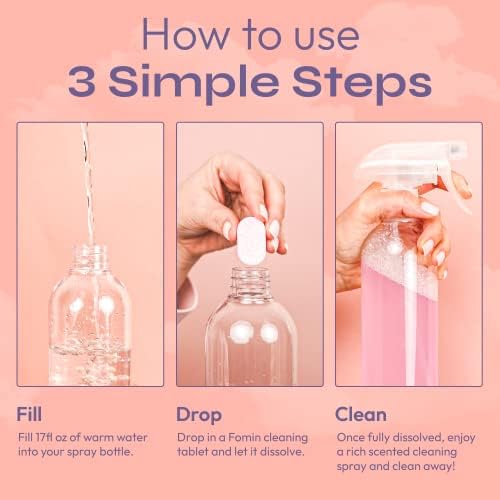 FOMIN Bathroom Cleaner Refill Tablets (12 Pack) - Magnolia Grapefruit - Image 4