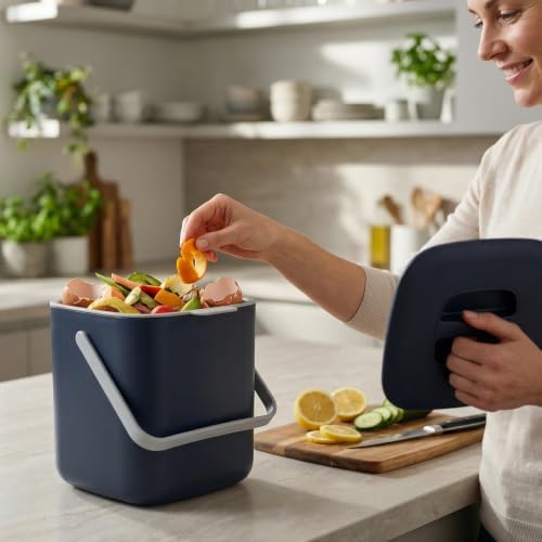 Compost Bin Kitchen, 0.7Gal Sealed Countertop Compost Bin - Image 4