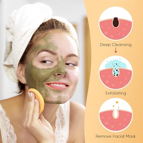 GAINWELL 50-Count Compressed Face Sponges, 100% Natural Wooden Cellulose Cosmetic Spa Sponge for Facial Cleansing, Exfoliating Mask, Makeup Removal - Image 6
